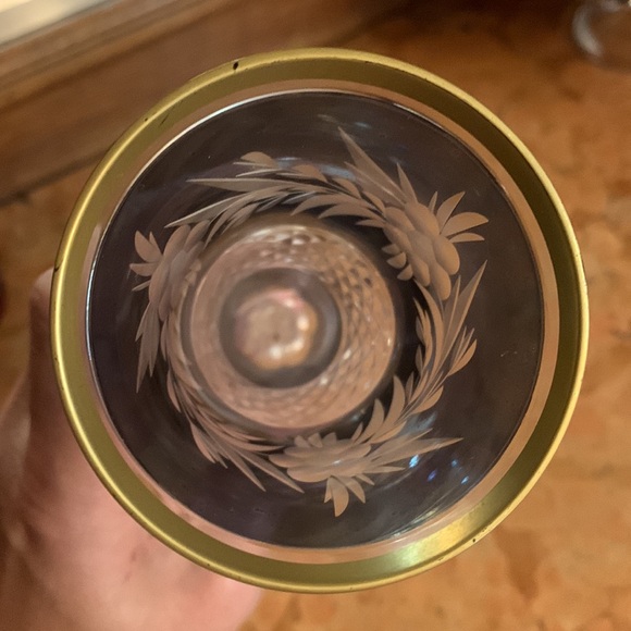 Ebeling & Reuss Marchioness Sapphire Cut to Clear Crystal Champagne Fluted Glass - Picture 5 of 5